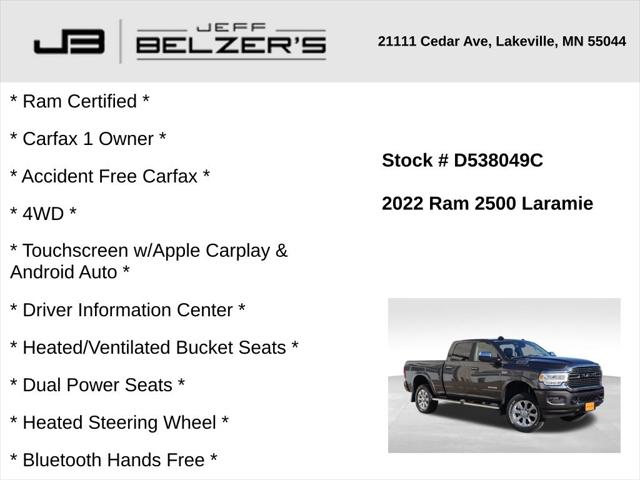 2022 RAM 2500 Laramie Crew Cab 4x4 64 Box 2022 RAM 2500 Laramie Crew Cab 4x4 64 Box