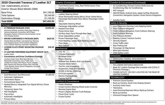 2020 Chevrolet Traverse AWD LT Leather