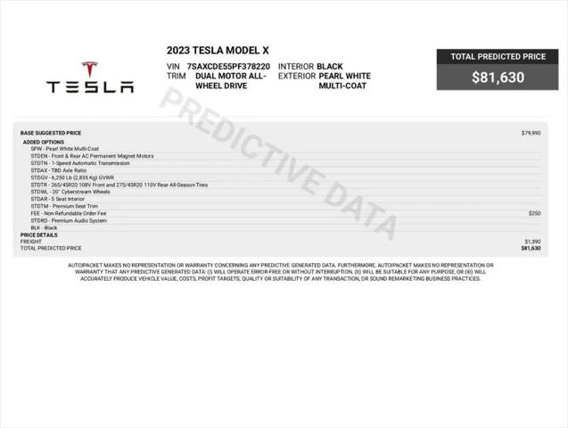2023 Tesla Model X Standard Range