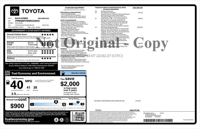 2022 Toyota RAV4 Hybrid XSE