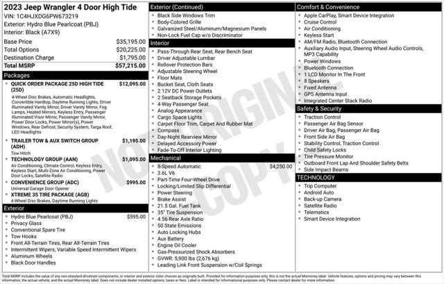 2023 Jeep Wrangler 4-Door High Tide 4x4
