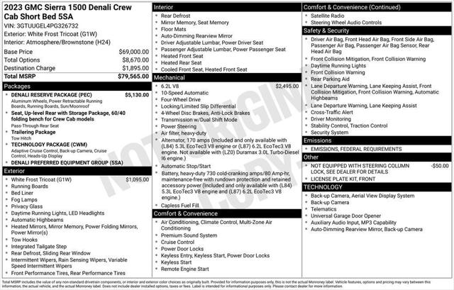 2023 GMC Sierra 1500 4WD Crew Cab Short Box Denali