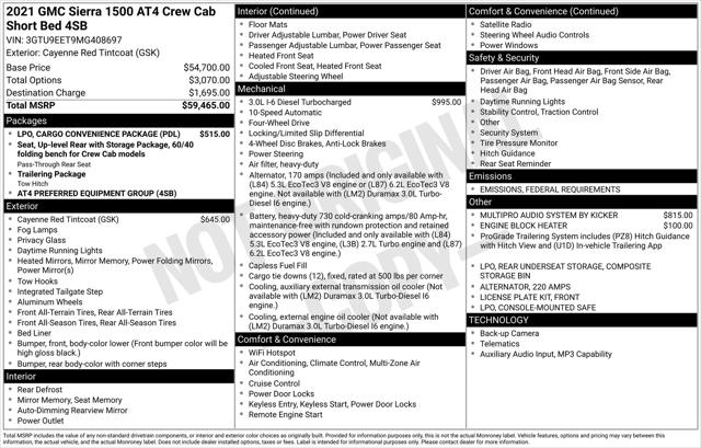 2021 GMC Sierra 1500 4WD Crew Cab Short Box AT4 2021 GMC Sierra 1500 4WD Crew Cab Short Box AT4