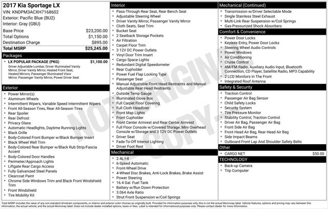 2017 Kia Sportage LX 2017 Kia Sportage LX