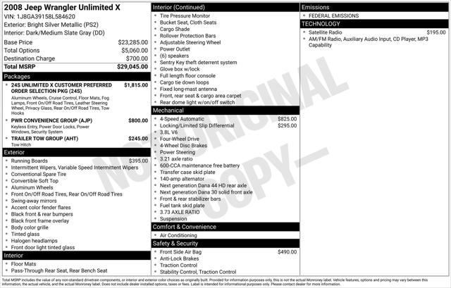 2008 Jeep Wrangler Unlimited X 2008 Jeep Wrangler Unlimited X