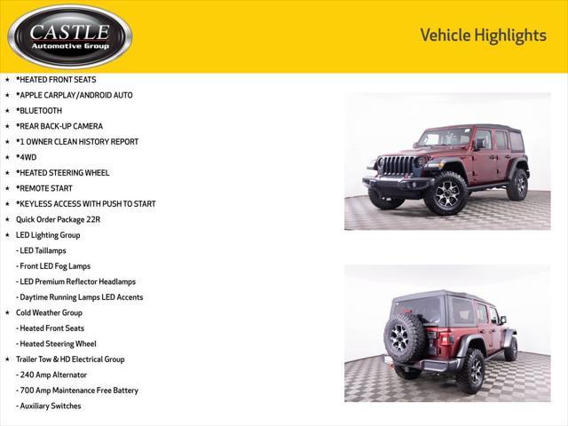 2022 Jeep Wrangler Unlimited Rubicon 4x4 2022 Jeep Wrangler Unlimited Rubicon 4x4