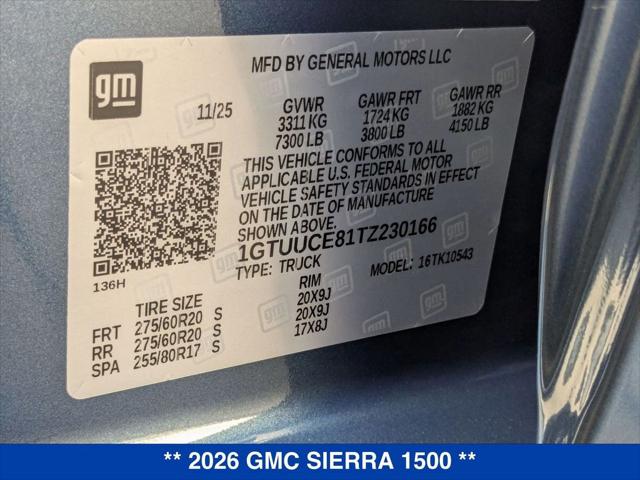 2026 GMC Sierra 1500 Crew Cab, Short Bed, Elevation, 4WD