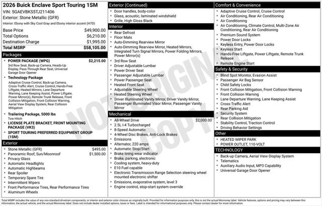 2026 Buick Enclave Sport Touring
