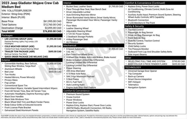 2023 Jeep Gladiator Mojave