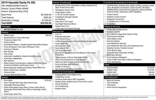 2019 Hyundai Santa Fe SEL 2019 Hyundai Santa Fe SEL