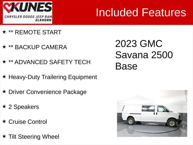 2023 GMC Savana Cargo RWD 2500 Extended Wheelbase Work Van 2023 GMC Savana Cargo RWD 2500 Extended Wheelbase Work Van