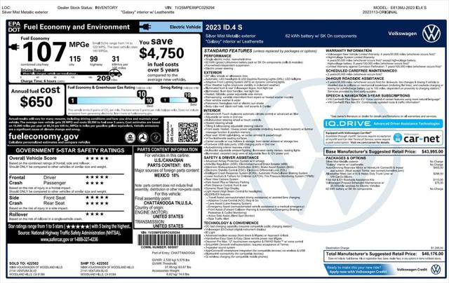 2023 Volkswagen ID.4 S 2023 Volkswagen ID.4 S