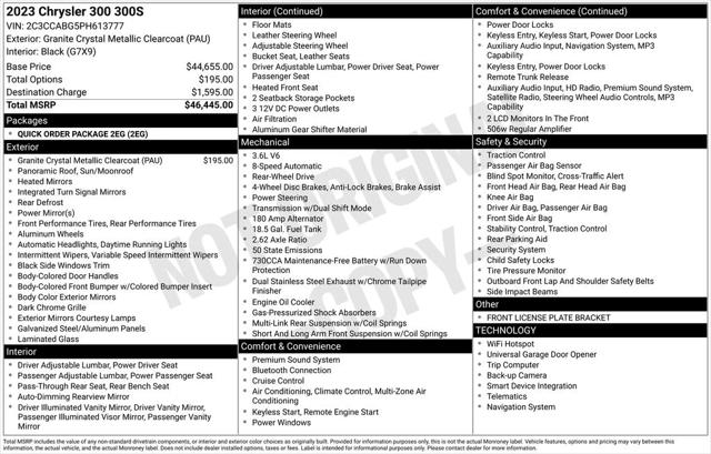 2023 Chrysler 300 300S 2023 Chrysler 300 300S