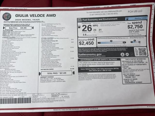 2025 Alfa Romeo Giulia AWD