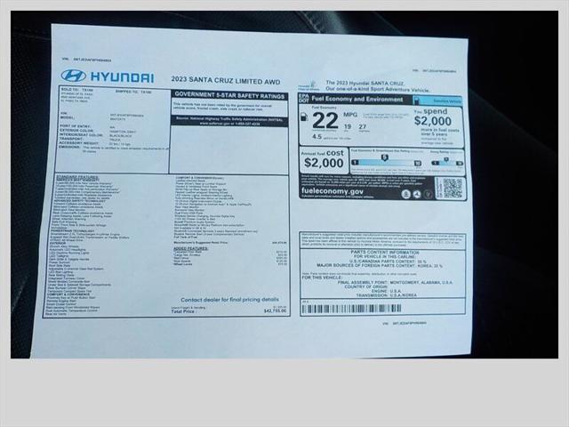 2023 Hyundai Santa Cruz Limited
