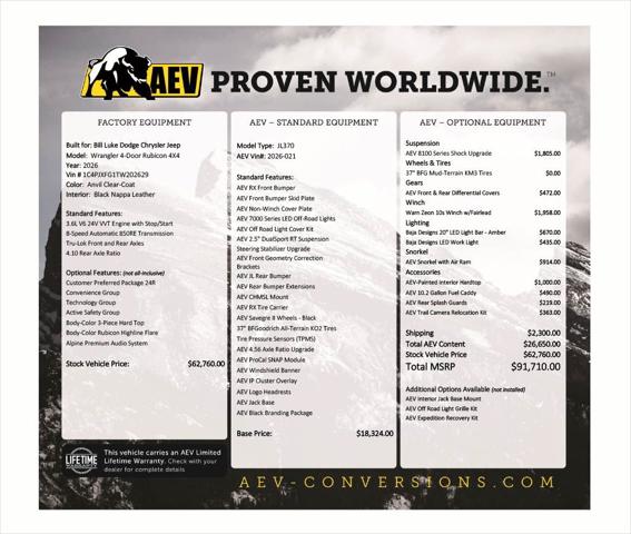 2026 Jeep Wrangler WRANGLER 4-DOOR RUBICON 2026 Jeep Wrangler WRANGLER 4-DOOR RUBICON