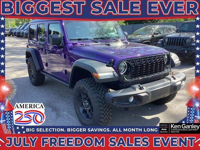 2026 Jeep Wrangler 4-Door Willys 4x4 for sale in Mentor, OH