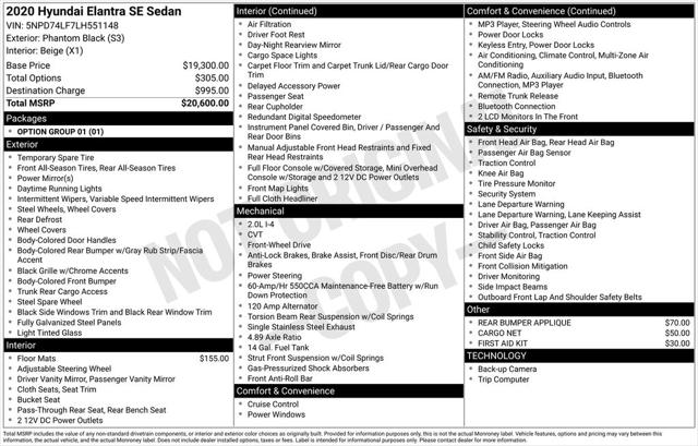 2020 Hyundai Elantra SE 2020 Hyundai Elantra SE