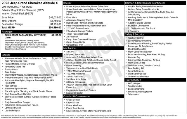 2023 Jeep Grand Cherokee Altitude X 4x4 2023 Jeep Grand Cherokee Altitude X 4x4