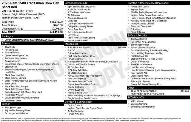 2025 RAM Ram 1500 RAM 1500 TRADESMAN CREW CAB 4X4 57 BOX