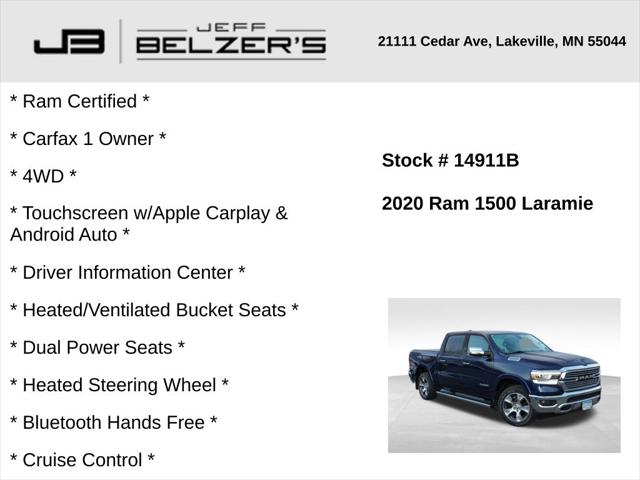 2020 RAM 1500 Laramie Crew Cab 4x4 57 Box 2020 RAM 1500 Laramie Crew Cab 4x4 57 Box