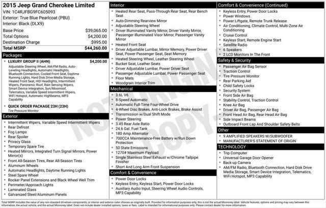 2015 Jeep Grand Cherokee Limited 2015 Jeep Grand Cherokee Limited