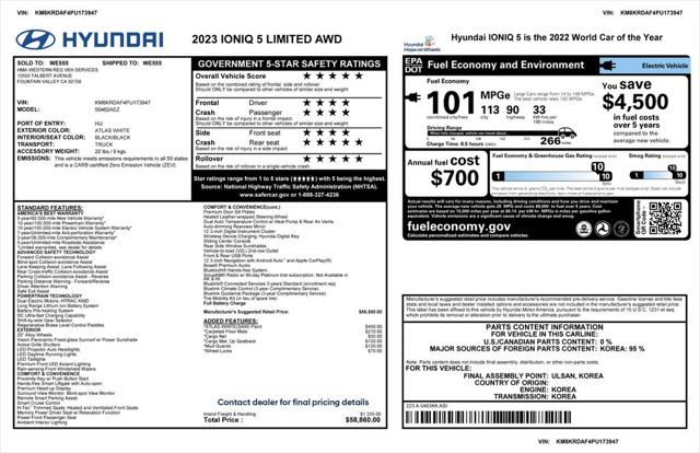 2023 Hyundai IONIQ 5 Limited 2023 Hyundai IONIQ 5 Limited