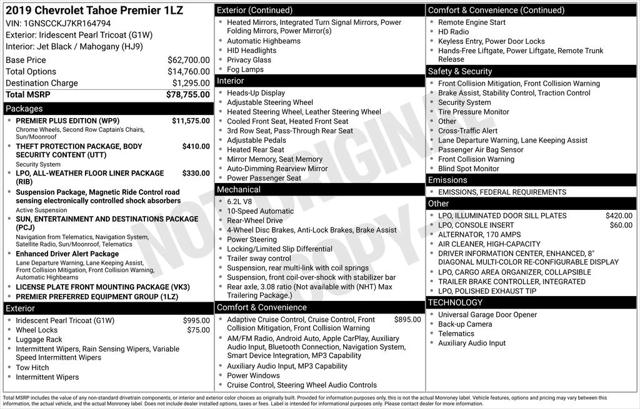 2019 Chevrolet Tahoe Premier 2019 Chevrolet Tahoe Premier