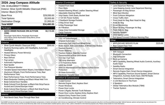 2026 Jeep Compass Latitude Altitude
