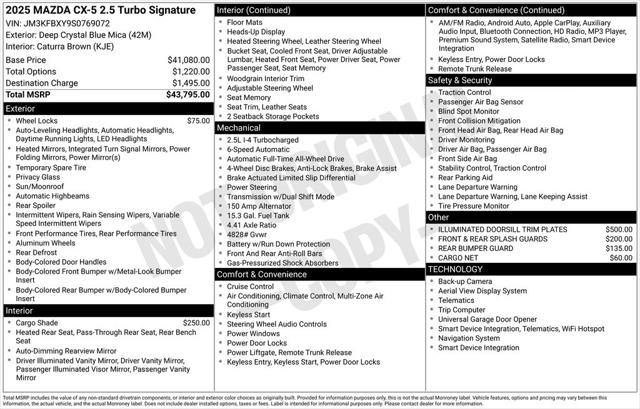 2025 Mazda CX-5 2.5 Turbo Signature