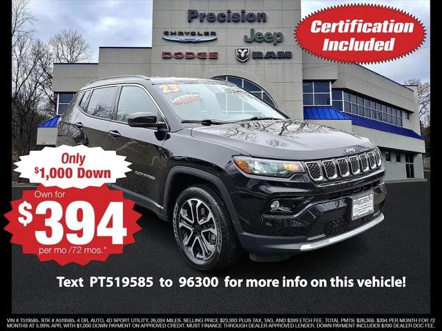 2023 Jeep Compass Limited 4x4 for sale in Butler, NJ