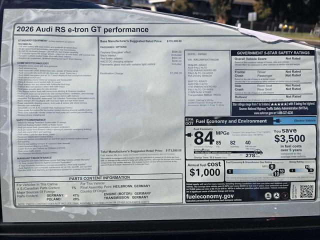 2026 Audi RS e-tron GT quattro