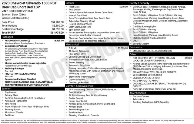 2023 Chevrolet Silverado 1500 4WD Crew Cab Short Bed RST 2023 Chevrolet Silverado 1500 4WD Crew Cab Short Bed RST