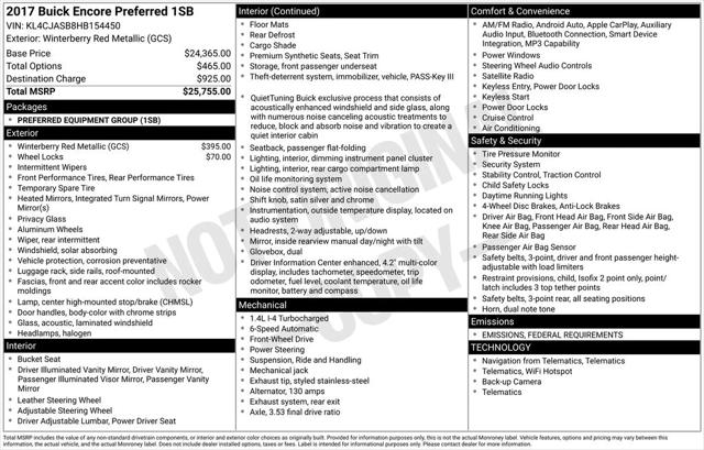 2017 Buick Encore Preferred 2017 Buick Encore Preferred