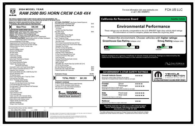 2024 RAM 2500 Big Horn Crew Cab 4x4 64 Box 2024 RAM 2500 Big Horn Crew Cab 4x4 64 Box