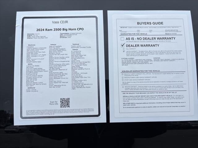 2024 RAM 2500 Big Horn Crew Cab 4x4 64 Box 2024 RAM 2500 Big Horn Crew Cab 4x4 64 Box