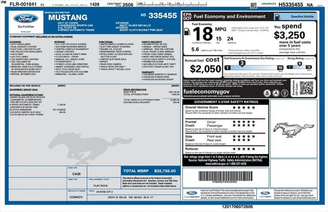 2017 Ford Mustang GT 2017 Ford Mustang GT