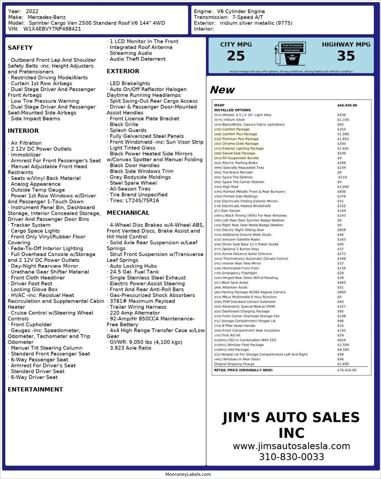 2022 Mercedes-Benz Sprinter 2500 Standard Roof V6