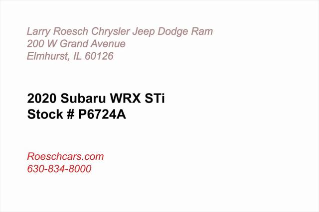 2020 Subaru WRX STI STi 2020 Subaru WRX STI STi