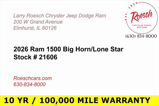 2026 RAM Ram 1500 RAM 1500 BIG HORN CREW CAB 4X4 57 BOX