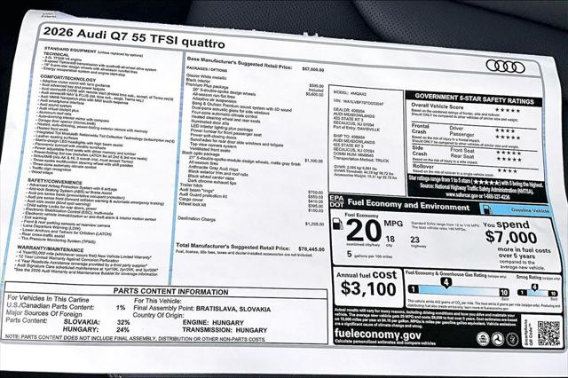 2026 Audi Q7 55 Premium Plus