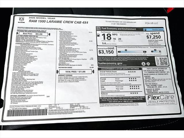 2026 Ram 1500 Laramie Crew Cab 4x4 5'7" Box