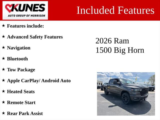 2026 RAM Ram 1500 RAM 1500 BIG HORN CREW CAB 4X4 57 BOX