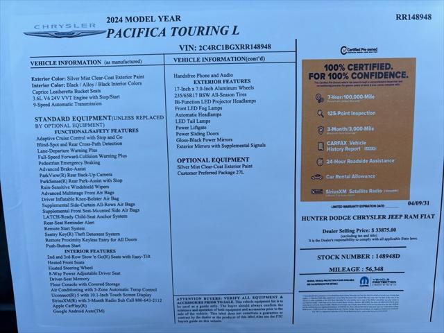 2024 Chrysler Pacifica Touring L