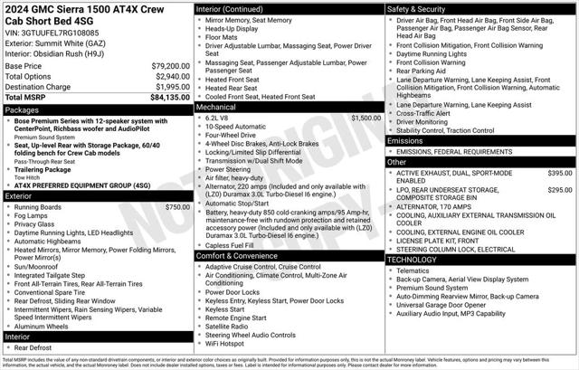 2024 GMC Sierra 1500 4WD Crew Cab Short Box AT4X 2024 GMC Sierra 1500 4WD Crew Cab Short Box AT4X