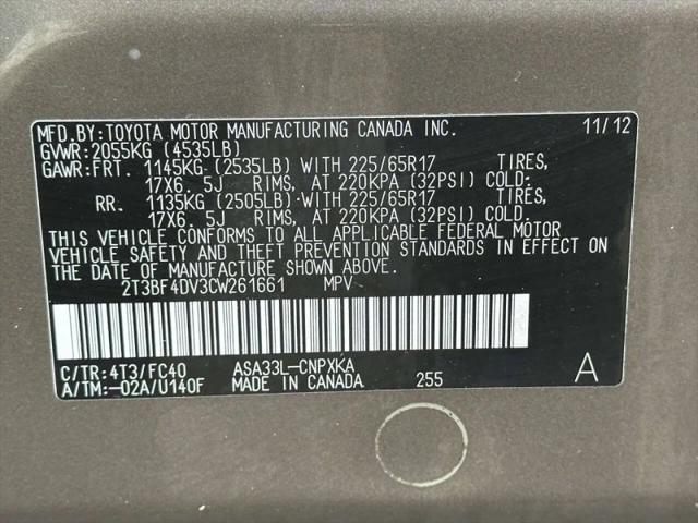 2012 Toyota RAV4 Base
