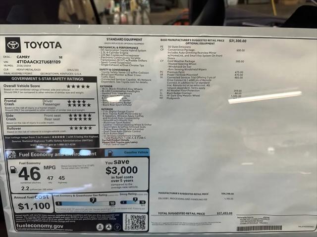 2026 Toyota Camry SE