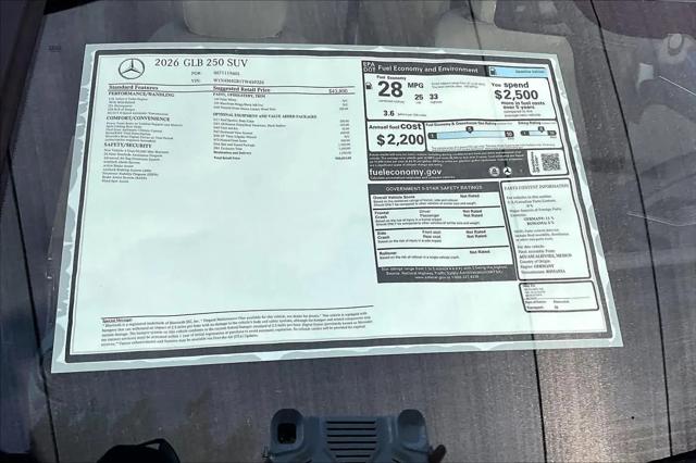 2026 Mercedes-Benz GLB GLB 250