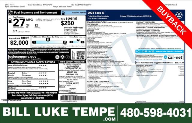 2024 Volkswagen Taos 1.5T S