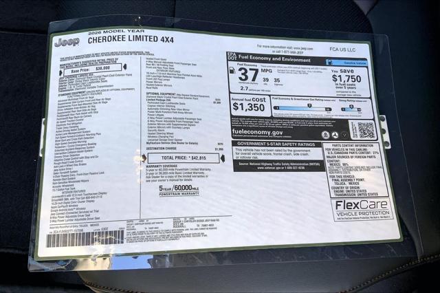 2026 Jeep Cherokee Limited 4x4